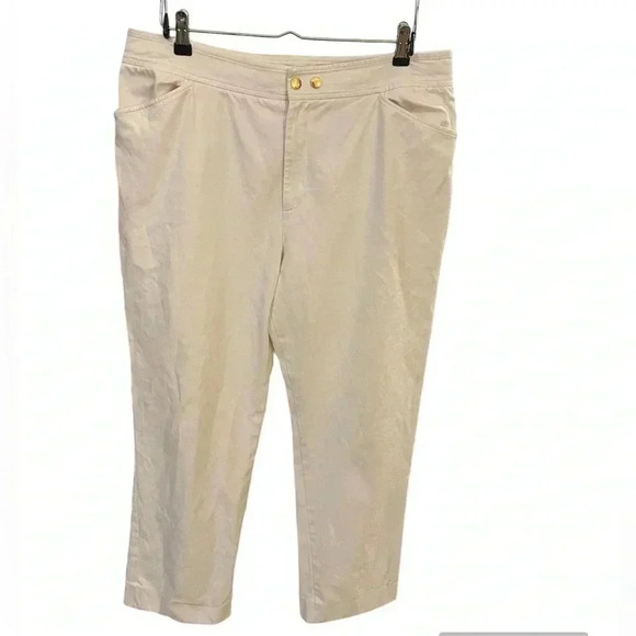 Lauren Ralph Lauren white straight leg pants 14 - Picture 1 of 6